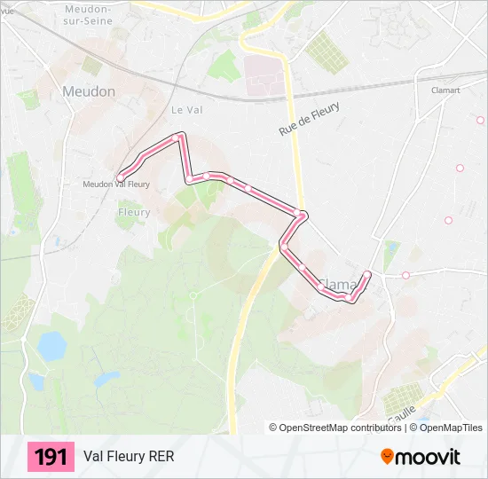 191 Bus Line Map