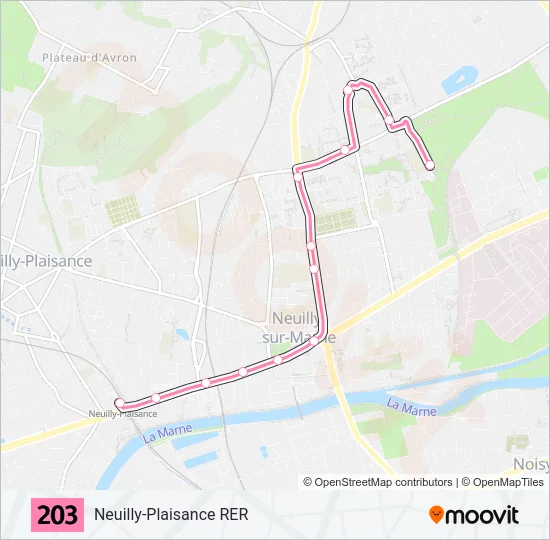 203 Bus Line Map