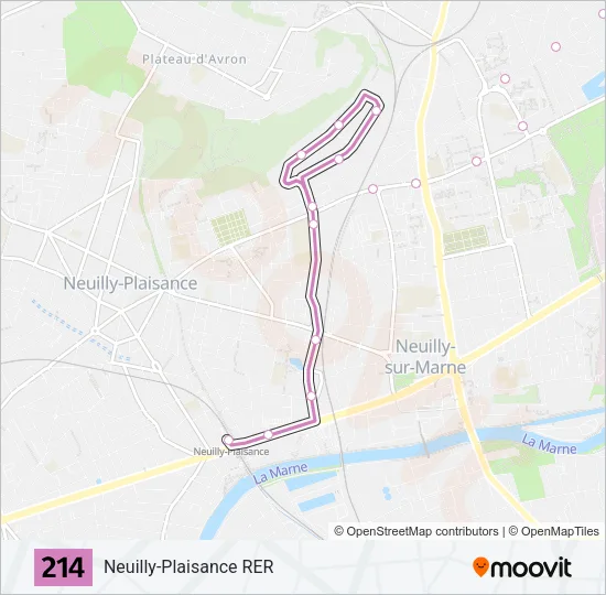 214 Bus Line Map
