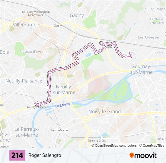 214 Bus Line Map