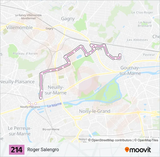 214 Bus Line Map