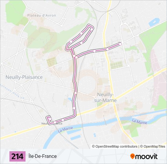 214 Bus Line Map