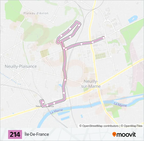 214 Bus Line Map