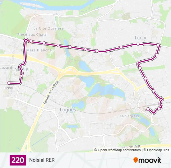 220 Bus Line Map