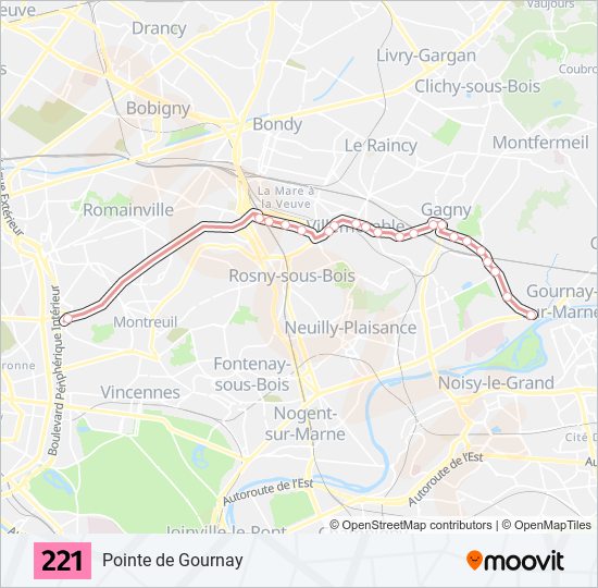 221 Route: Schedules, Stops & Maps - Pointe de Gournay (Updated)