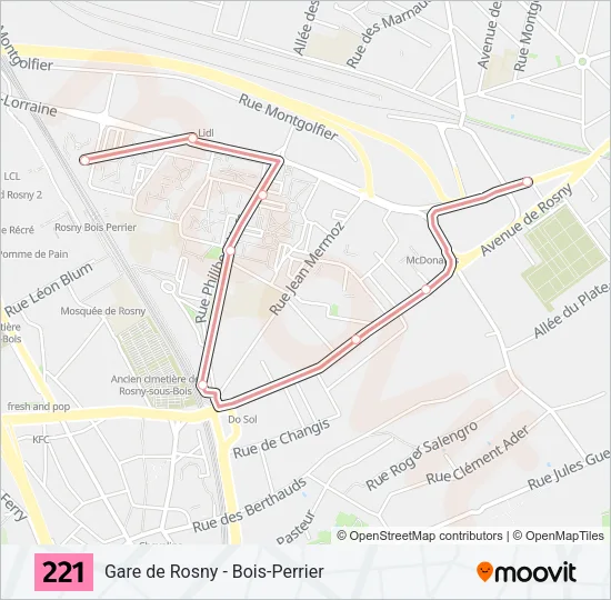 221 Bus Line Map