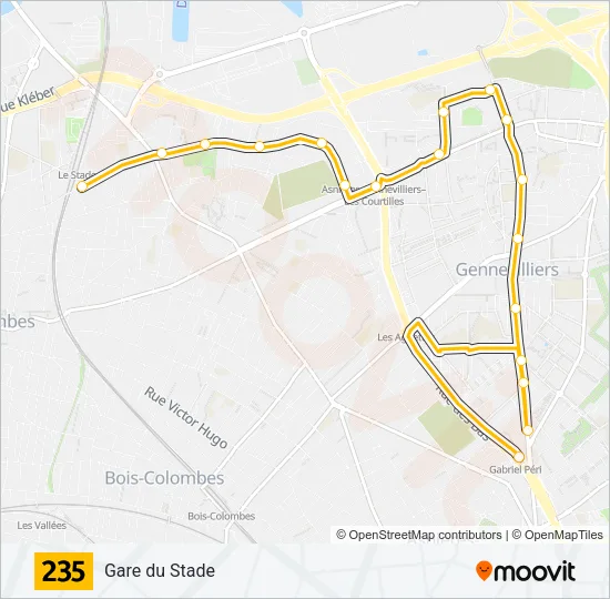 235 Bus Line Map