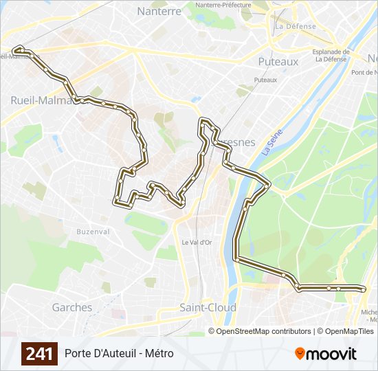 241 Bus Line Map
