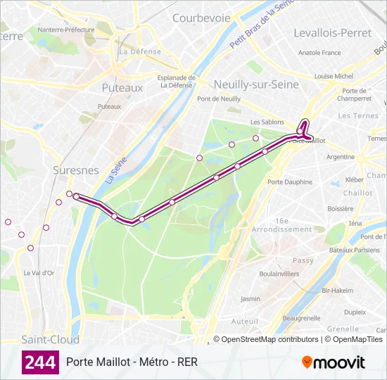 244 Bus Line Map