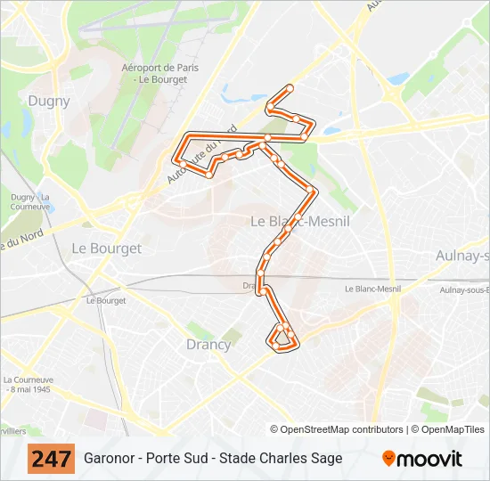 247 Bus Line Map