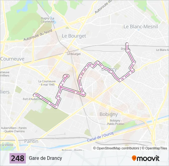 248 Bus Line Map