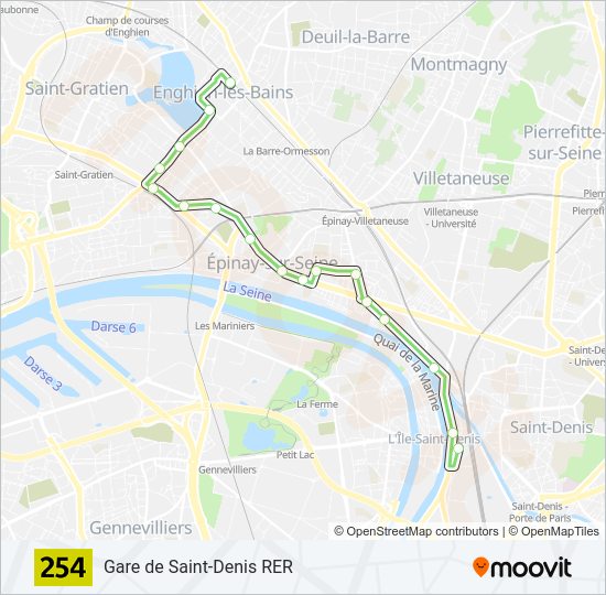 254 Bus Line Map