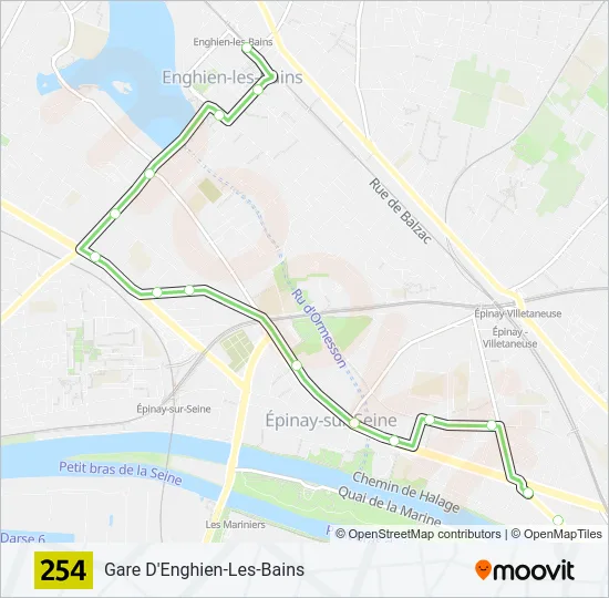 254 Bus Line Map