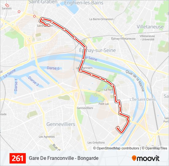 261 bus Line Map