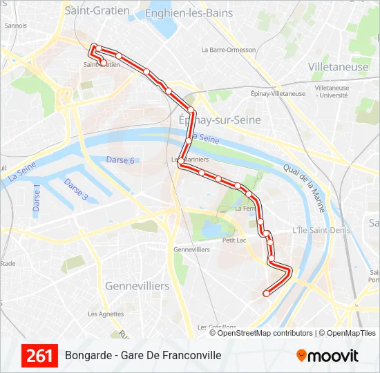 261 Bus Line Map