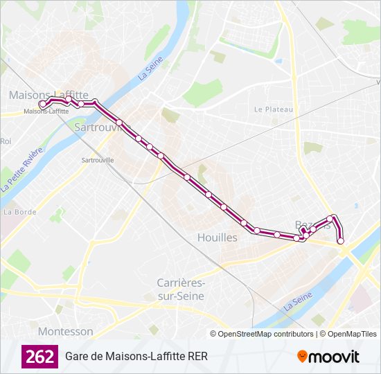 Mapa de 262 de autobús