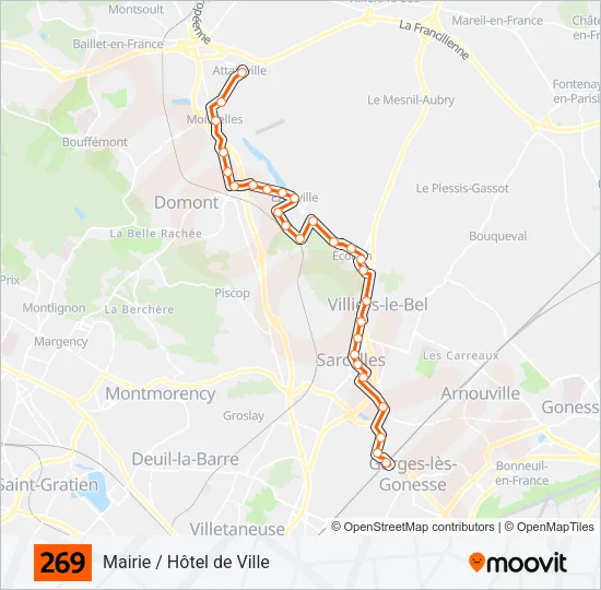 269 Bus Line Map