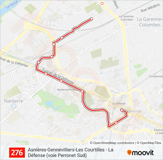 276 Bus Line Map