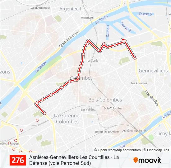 276 Bus Line Map