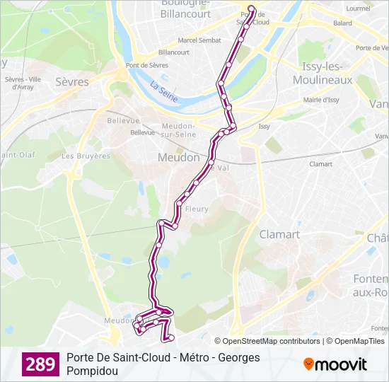 289 Bus Line Map