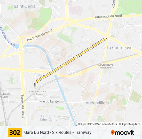 302 Bus Line Map