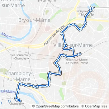 306 Bus Line Map