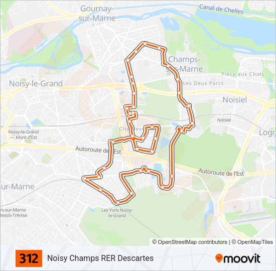 312 Bus Line Map