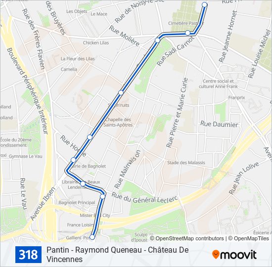 318 bus Line Map