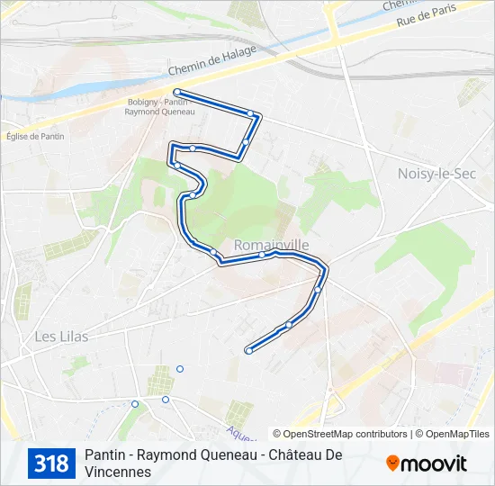 318 Bus Line Map