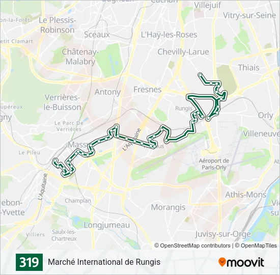 319 Bus Line Map