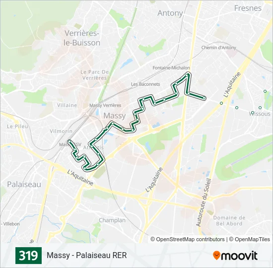 319 Bus Line Map