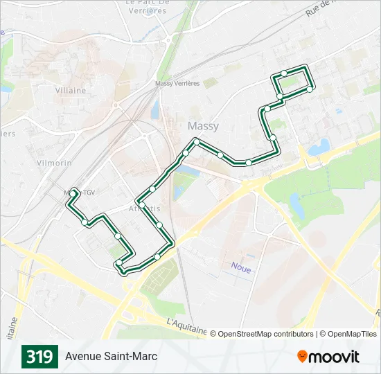 319 Bus Line Map