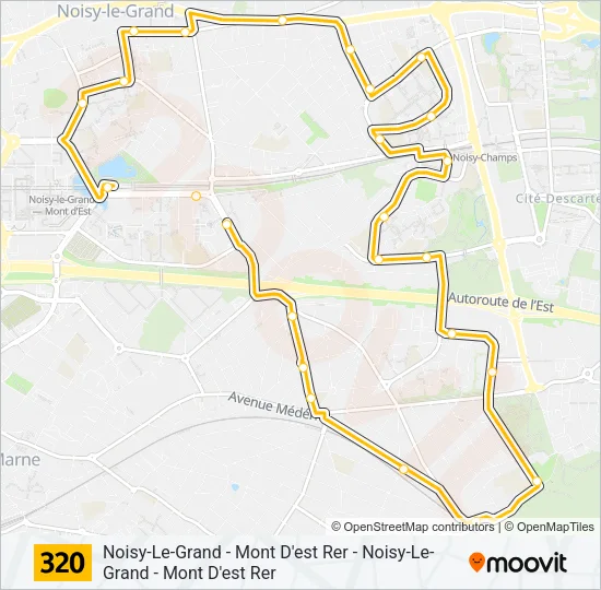 320 Bus Line Map