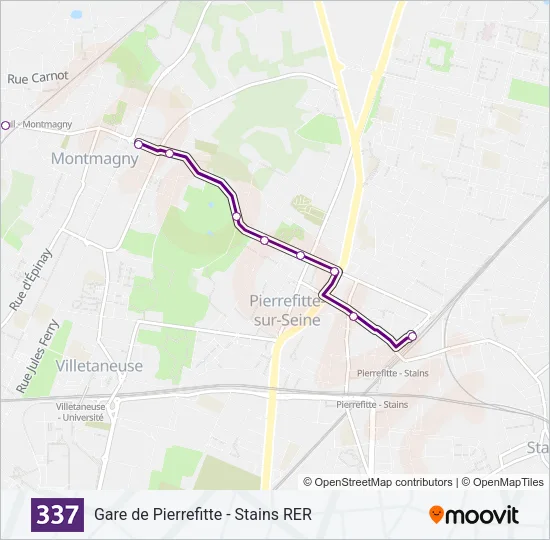 337 Bus Line Map