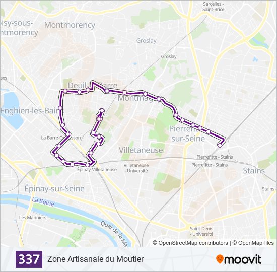 337 bus Line Map