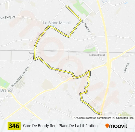 346 Bus Line Map