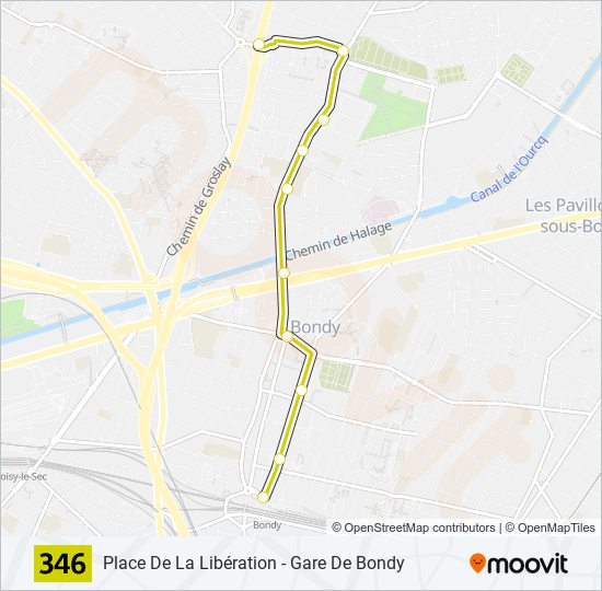 Ligne 346 Blanqui Brément : BUS 346 : horaires et plan Ligne 346 Paris ...