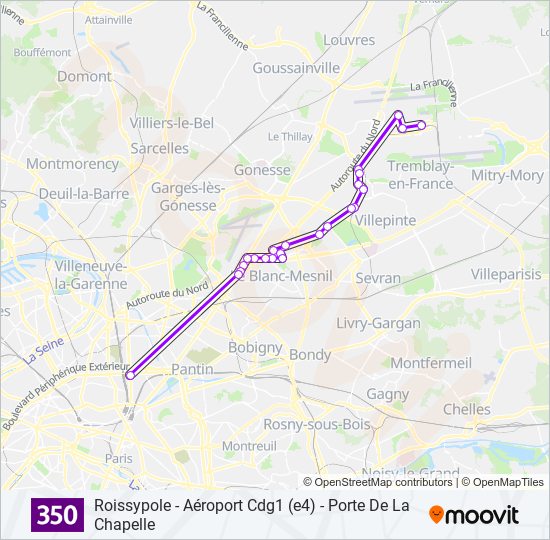 350 bus Line Map