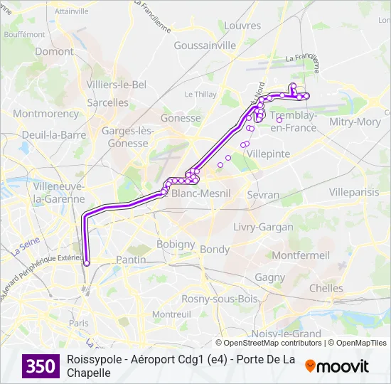 350 Bus Line Map