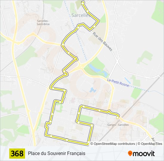 368 bus Line Map