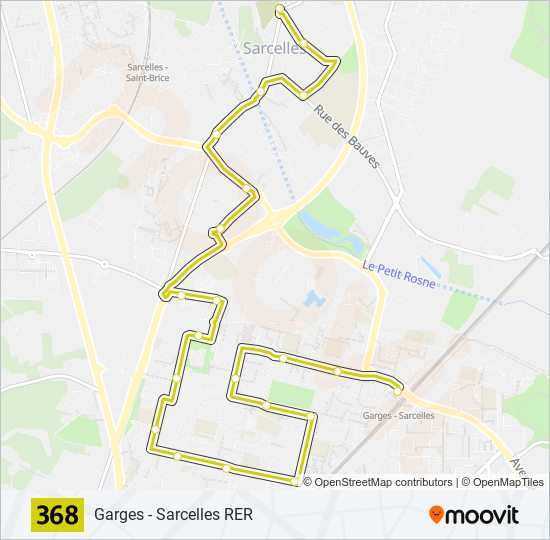 368 bus Line Map