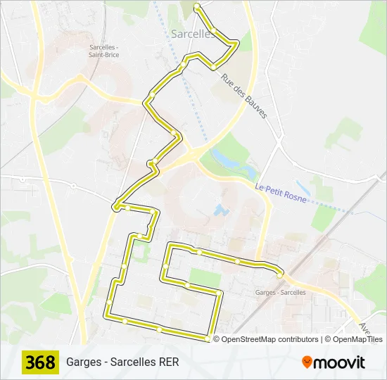 368 Bus Line Map