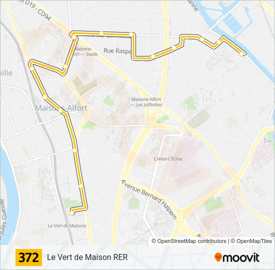 372 Bus Line Map