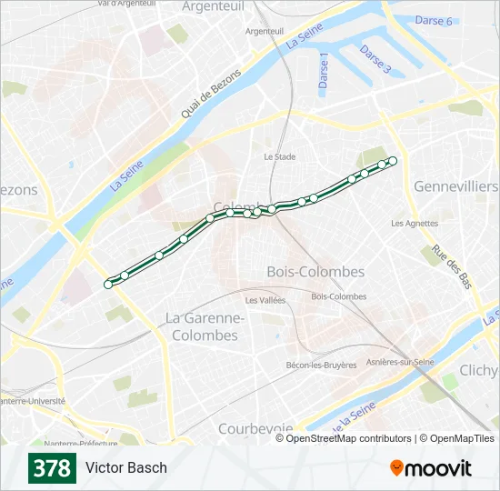 378 Bus Line Map
