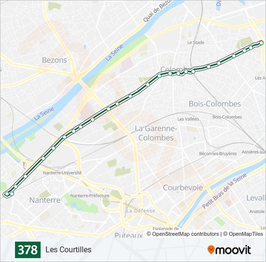 378 bus Line Map