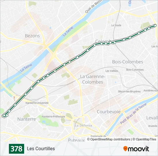 378 Bus Line Map