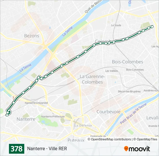 378 Bus Line Map
