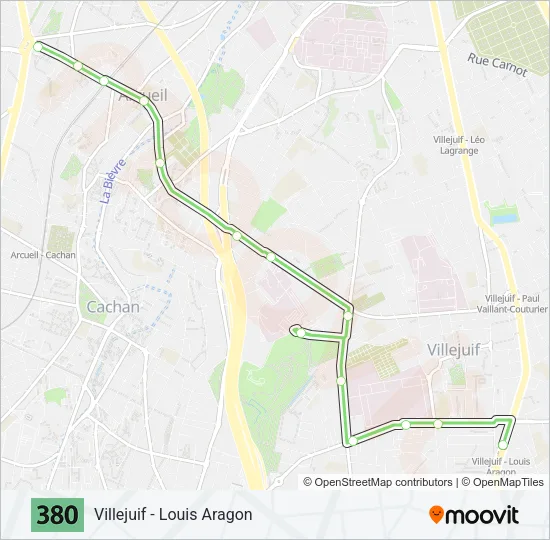 380 Bus Line Map