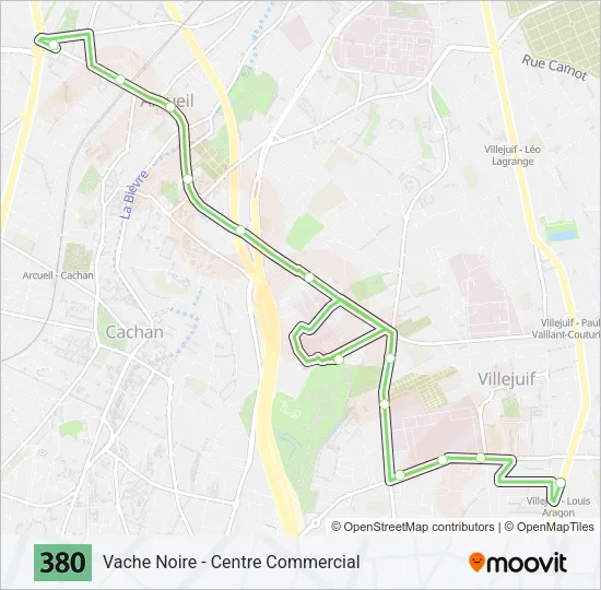 380 Bus Line Map