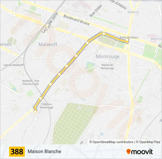 388 Bus Line Map